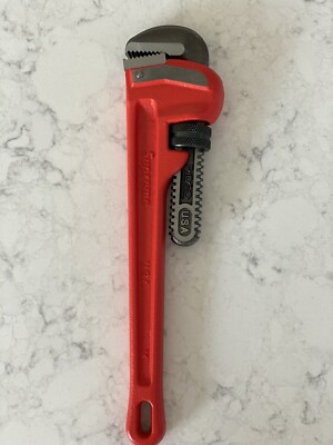 Supreme Rigid Pipe Wrench Red FW20 In Hand Ships Now!