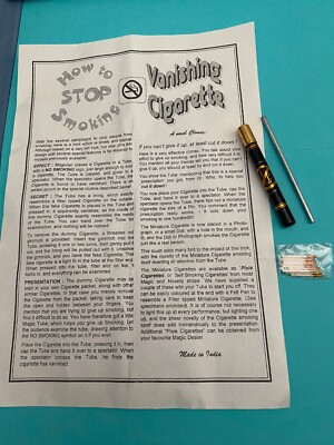 Magic Trick Vanishing Cigarette With Routine  (new)