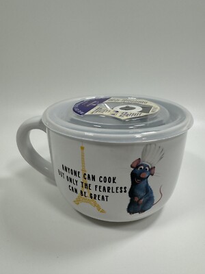   NEW Disney Pixar Ratatouille Soup Mug Cup With Pressure Release Lid    