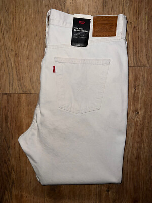 Levi s Womens 70s High Slim Straight White Denim Jeans W34 L31 BNWT £145