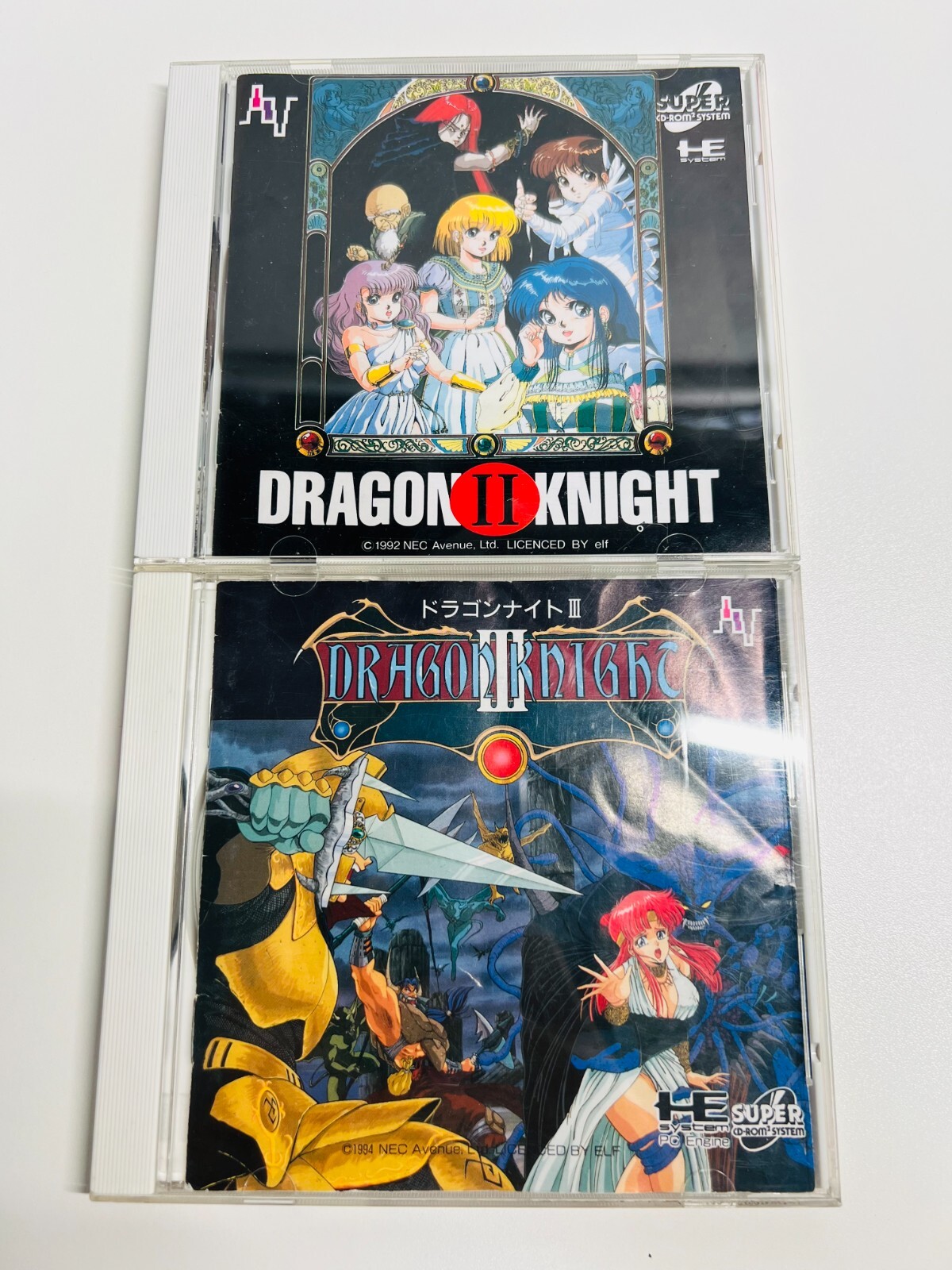 PCE PC Engine CDROM Dragon Knight II & III Japanese Games