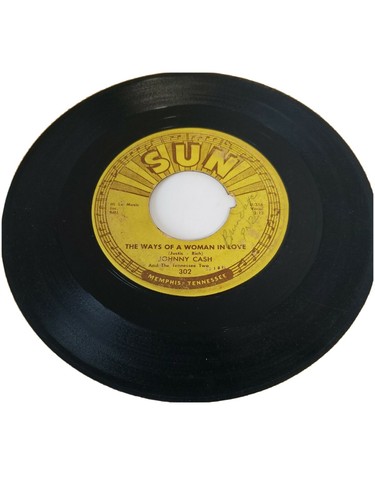 Sun 302 Johnny Cash The Ways Of A Woman In Love /Heaven 1958  Rockabilly 45