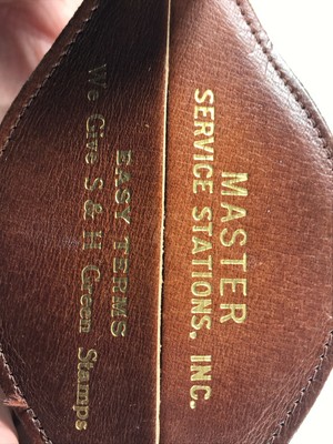 Vintage Salem Oregon Master Service Station Gas Oil Leather Purse