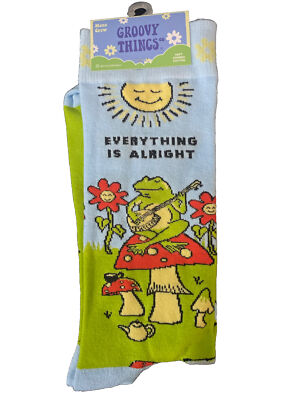 Groove Things- Everything Is Alright- Men s Crew Socks- S6