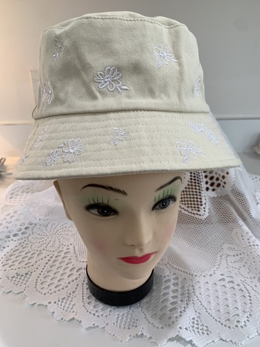 Yellow Cream White One Size Cotton Blend Embroidery Floral