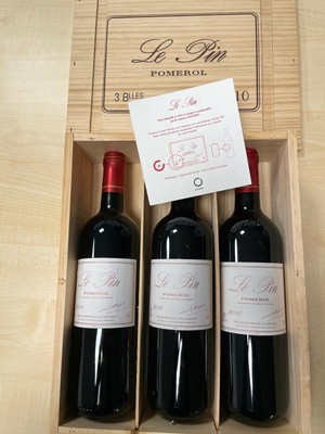 3x Chateau Le Pin 2010 Pomerol 0,75l Wein Vin Wine 75cl Bordeaux OHK OWC Caisse