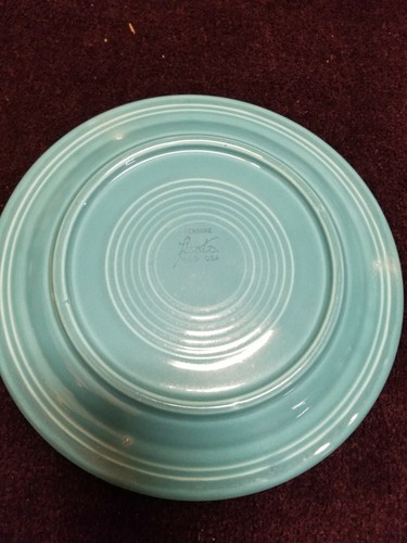 Vintage Fiestaware 2 blue Compartment Plates Fiesta 10.5