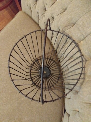 Vintage huge painted Egg Basket gathering hen farmhouse chicken barnyard