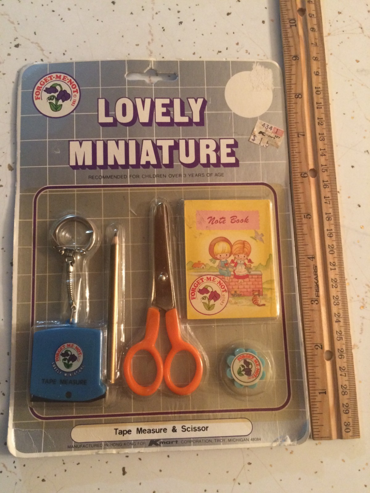NOS Vintage HONG KONG Forget Me Not KMART Dime store Girls School Toy