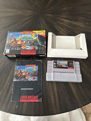 Super Nintendo SNES Game Donkey Kong Country 3 Dixie Kongs Double Trouble CIB 