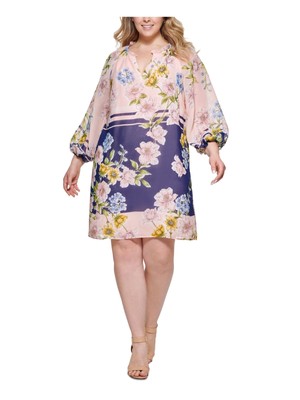 

VINCE CAMUTO Женское розовое пуловерное платье с разрезом на рукавах реглан на подкладке плюс, Розовый