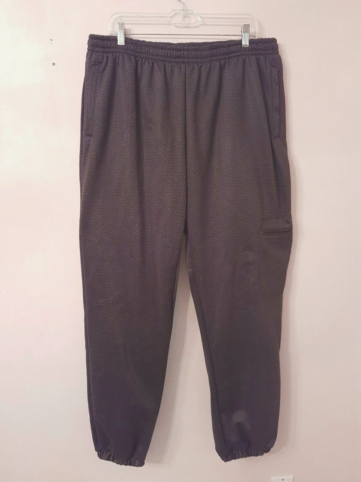 New ZONE PRO Gray Checks Polyester Elastic Waist Men's