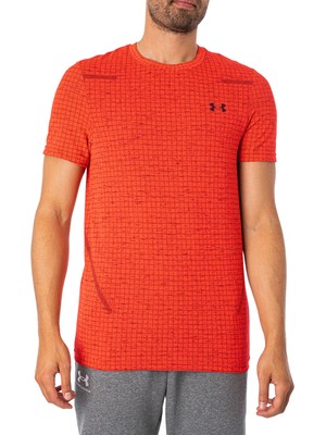 

Мужская футболка с бесшовной сеткой Under Armour, оранжевая, Оранжевый, 1376921-628