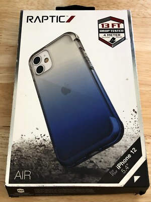 Raptic Air Semi-Translucent Case for iPhone 12 mini NEW Clear/Blue