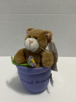 Russ Daisy Chain Dandelions And Daydreams Plush Cat In Flowerpot Special Friend