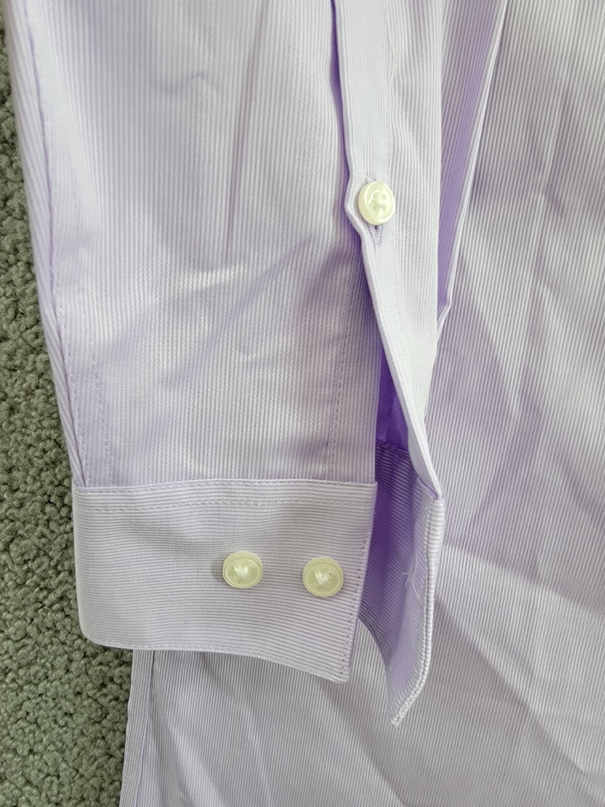 Calvin Klein Steel + Slim Fit Modern Pin Cord Dress Shirt Men's 14.5 32/33 Lilac - Picture 10 of 18