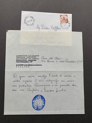 FRANCESCO SANMARTINO ( 1983) Bischof Italien signed signiertes Konvolut von 1982