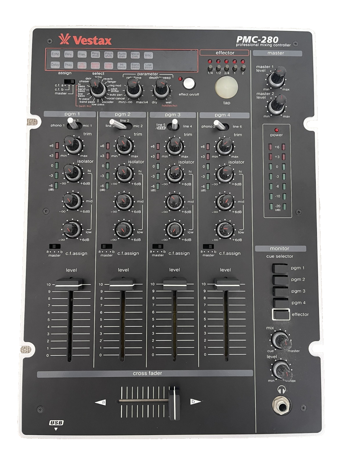 週末限定値下げ Vestax PMC-280 Vestax PMC-280 4-Channel DJ Mixer with Effects EQ Kill Mic
