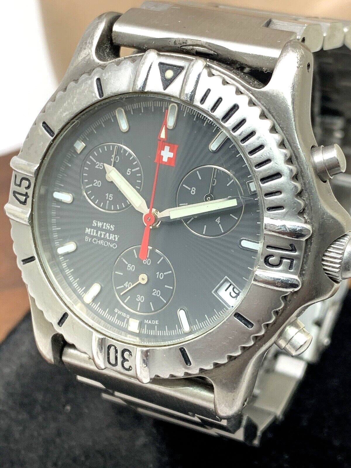 Swiss Military Men's Watch 7874 Gray Dial Quartz Chronograph