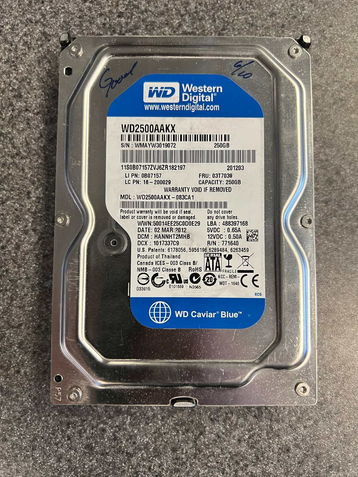 Western Digital WD10EZEX-08WN4A0 DCM:HHRNNT2CHB 1.0TB 3.5 Western Digital WD10EZEX-08WN4A0 DCM:HHRNNT2CHB 1.0TB 3.5