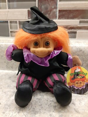 Vintage Russ 7'' Sitting Troll Witch w/Original Tag
