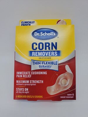 Dr Scholl's Duragel Medicated CORN REMOVER Pads for toes - 6 Cushions