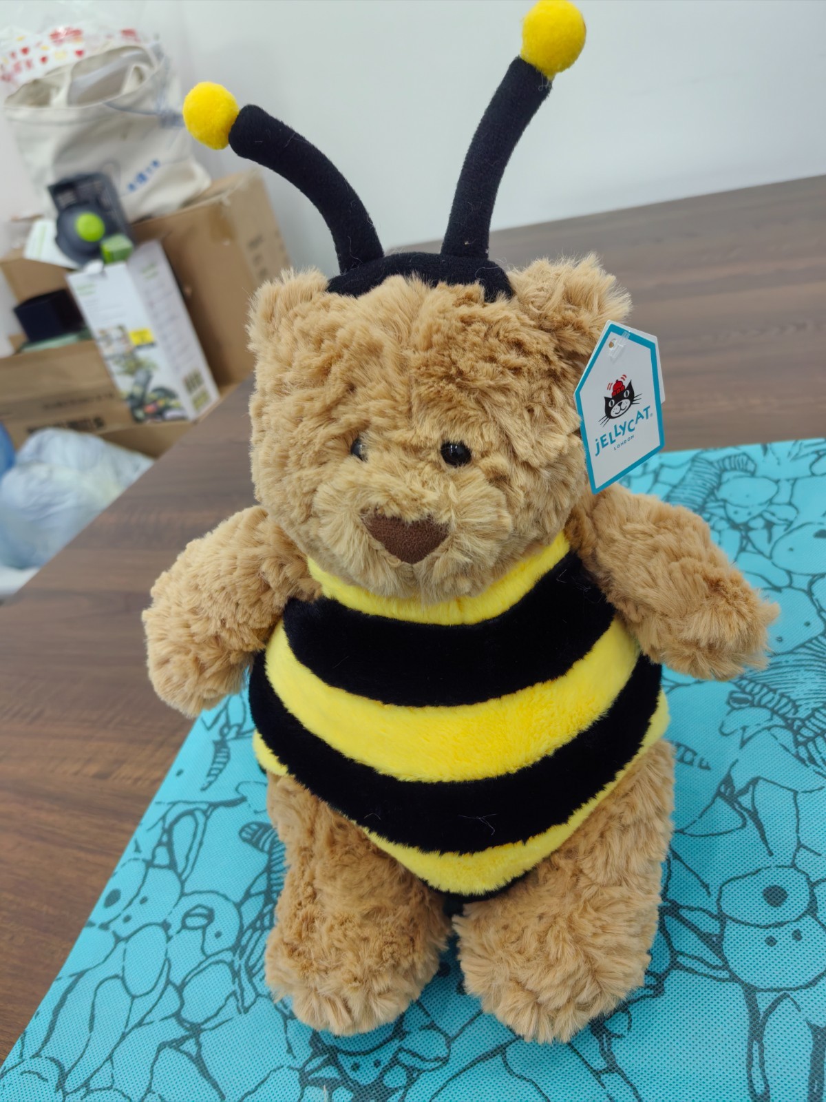 Jellycat Bartholomew Bear Bumblebee 26 cm – Rare Costume