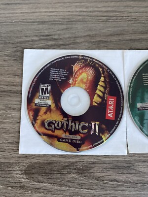 Gothic II-PC Game-3 CD-ROM-Atari-2003-Windows 98/ME/2000/XP-Rated M-discs only