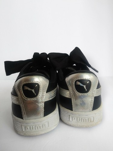 PUMA Women's Basket Heart Explosive WN's Field Hockey Tennis Shoe BLACK size 9