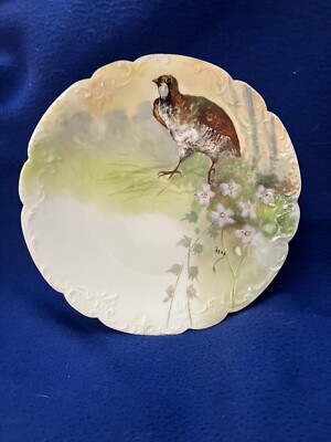 Antique L.D.B. & Co. Flambeau Limoges France Artist Signed Cabinet Plate