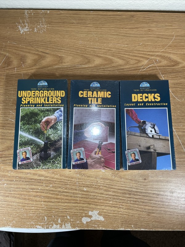 3 How-To Building VHS Videos Guide Underground Sprinklers Ceramic Tile