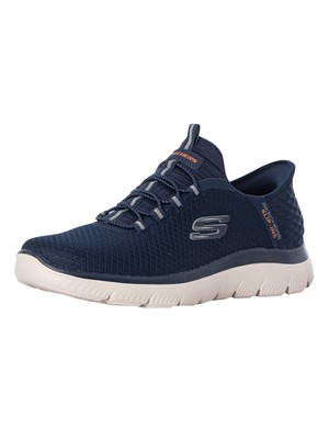 

Мужские высокие кроссовки Skechers Vegan Slip-ins Summit, синие, Синий, 232457-NVY