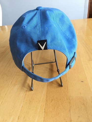 Callaway Golf Cap Light Blue With White Thread 100% Cotton Adjustable Back