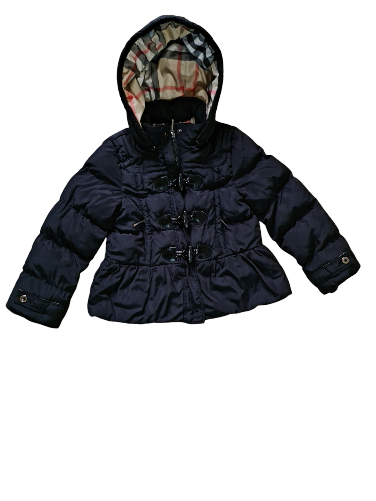 Burberry Hooded Puffer Jacket coat nova check for girls Size 5Y