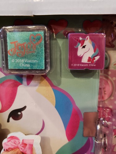 Nickelodeon Jo Jo Siwa Secret Diary Set Unicorn Stamps Stickers Lock And Key NIB