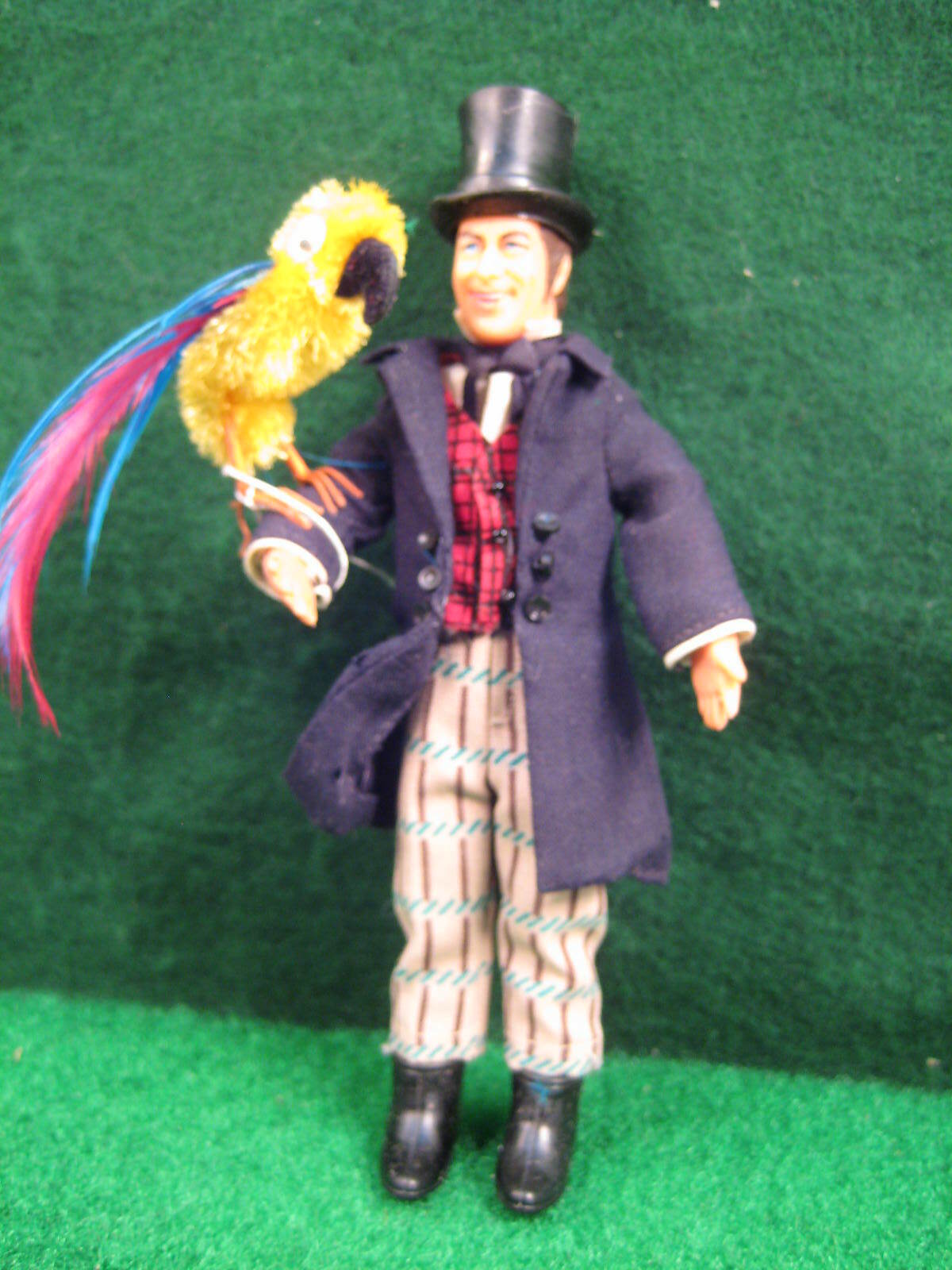 Vintage 1967 Mattel DR DOCTOR DOLITTLE & POLYNESIA PARROT Posiable Doll**WOW**