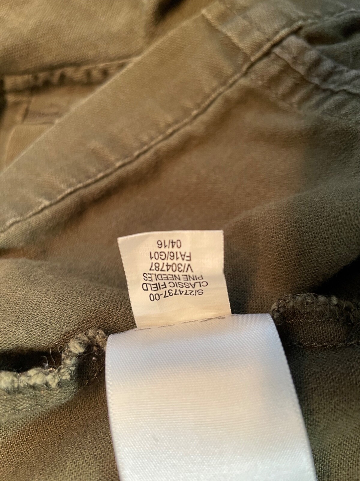 Old Navy Women's Cotton Long Olive Green Military Style Army Jacket Size Large