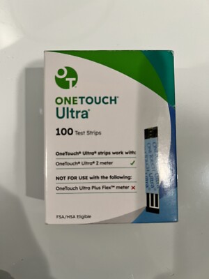 OneTouch Ultra Blue Diabetic Test Strips, 50 Count - Exp 2/28/2025
