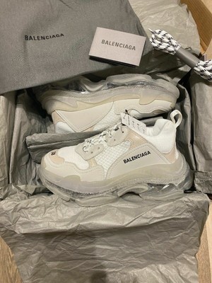 BALENCIAGA TRIPLE S YELLOW CLEAR SOLE TRAINER