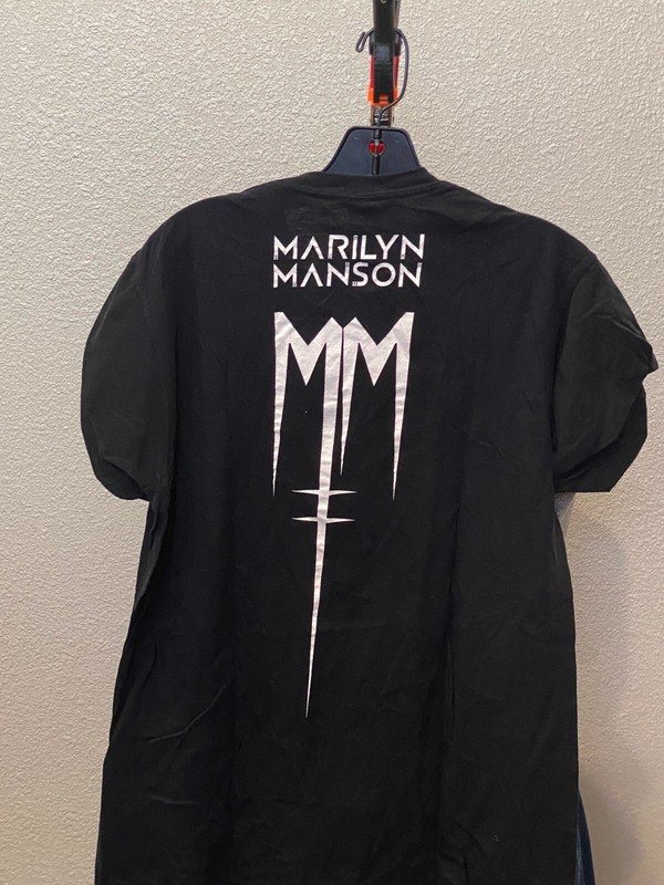 Vintage Marilyn Manson Logo Back Panel TEE T SHIRT Large L | eBay