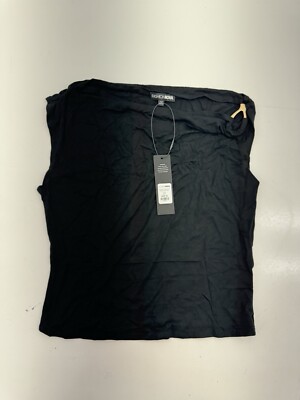Fashion Nova A Sure Thing One Shoulder Black Tank Womens Size XL