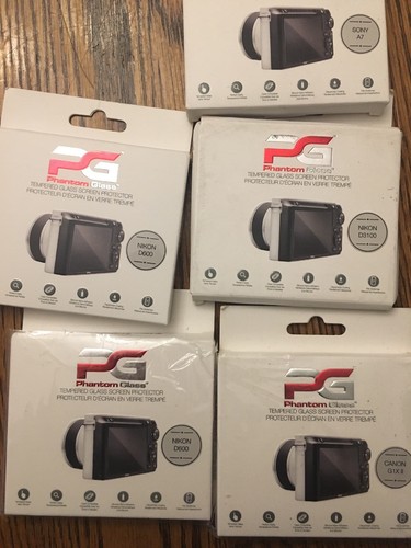 14-Various Phantom Glass Tempered Screen Protectors- New Nikon/Sony & Canon