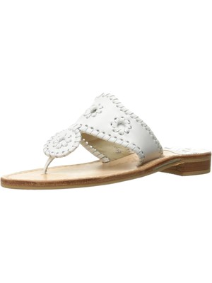 

JACK ROGERS Женские белые кожаные сандалии с круглым носком без застежек на ремешках JACK ROGERS 10,5 м, Белый, 1219SN0001
