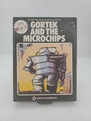 Commodore Vic-20 Gortek and the Microchips 2 Cassettes Manual box and sticker