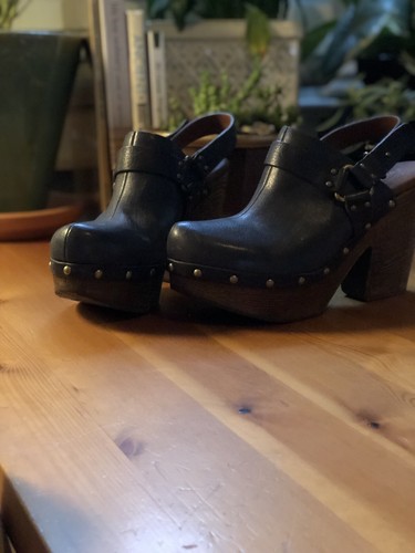 Kork Ease Clogs Size 9/40.5 Teal Blue Wooden Heels