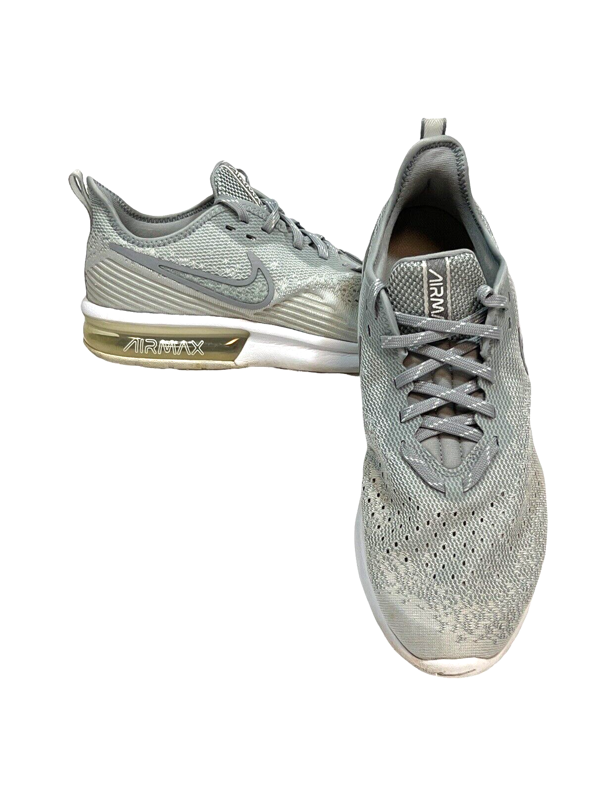 Nike Air Max Sequent 4 Running Shoes Gray Preowned Women's 9