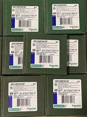Lot Of 10 Square D QO120PAFGF 20 Amp Single Pole Plug-On  AFCI/GFCI Dual Funct