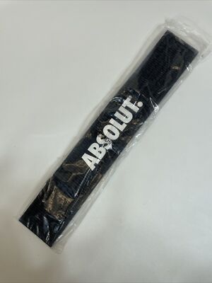 ABSOLUT VODKA Black & White Rubber Spill Bar Rail Mat BRAND NEW 21'' FREE SHIP