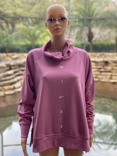 Nike Dri-FIT Women's Funnel-Neck Sweatshirt Large - Pink Activewear New
