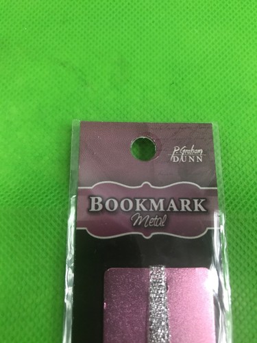 Metal Bookmark P Graham Dunn Pink With Silver Ribbon New With Tag